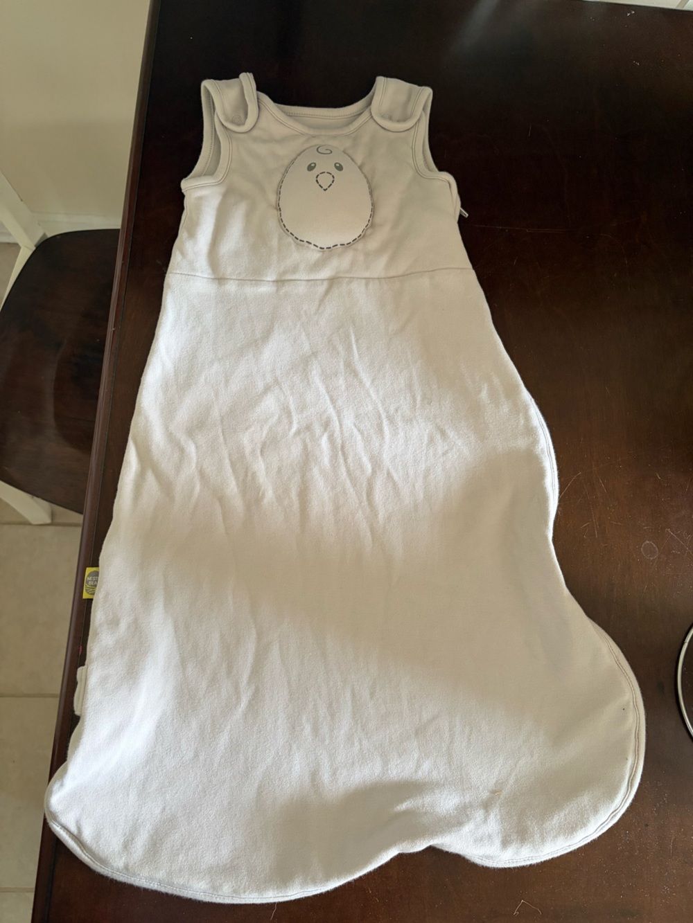 Nested Bean Sleeveless Baby Sleep Sack with Chick Embroidery on the front 6-12m